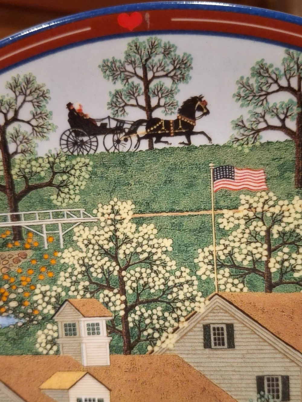 Vtg. Charles Wysocki Bradford Exchange Farmhouse Decorative Plate